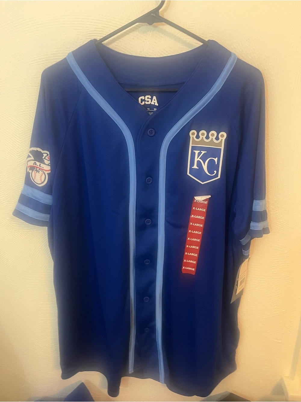 KC Crest Royal Blue Baseball Jersey by CSA